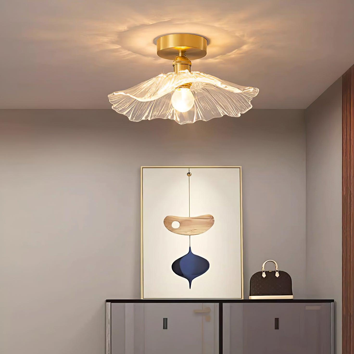 Flower Glass Ceiling Light