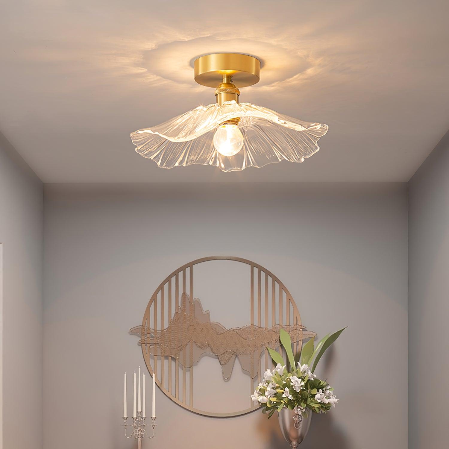 Flower Glass Ceiling Light