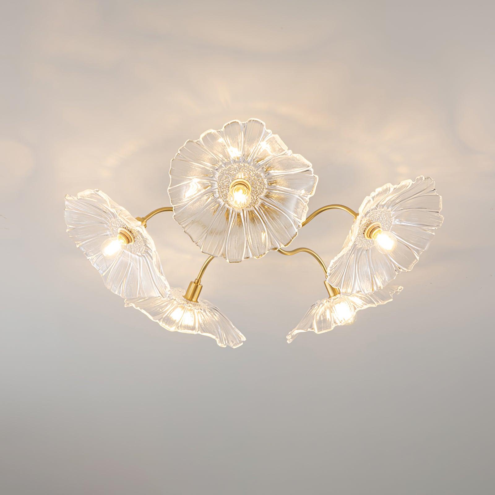 Murano Glass Flowers Ceiling Light