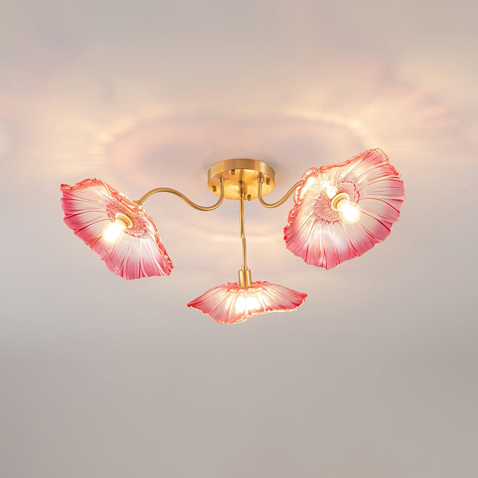 Murano Glass Flowers Ceiling Light