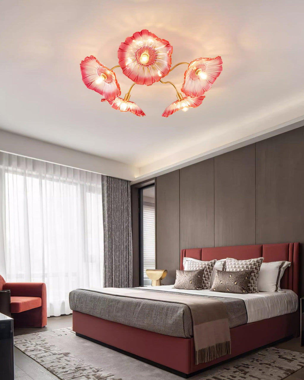 Murano Glass Flowers Ceiling Light