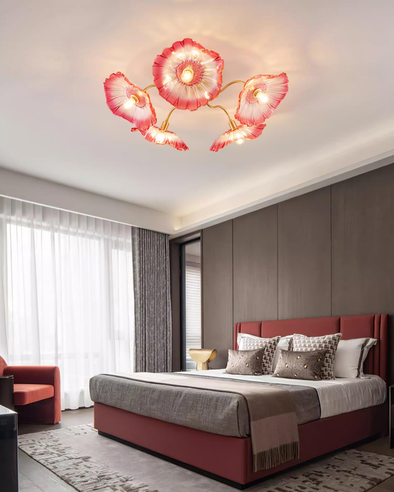 Murano Glass Flowers Ceiling Light