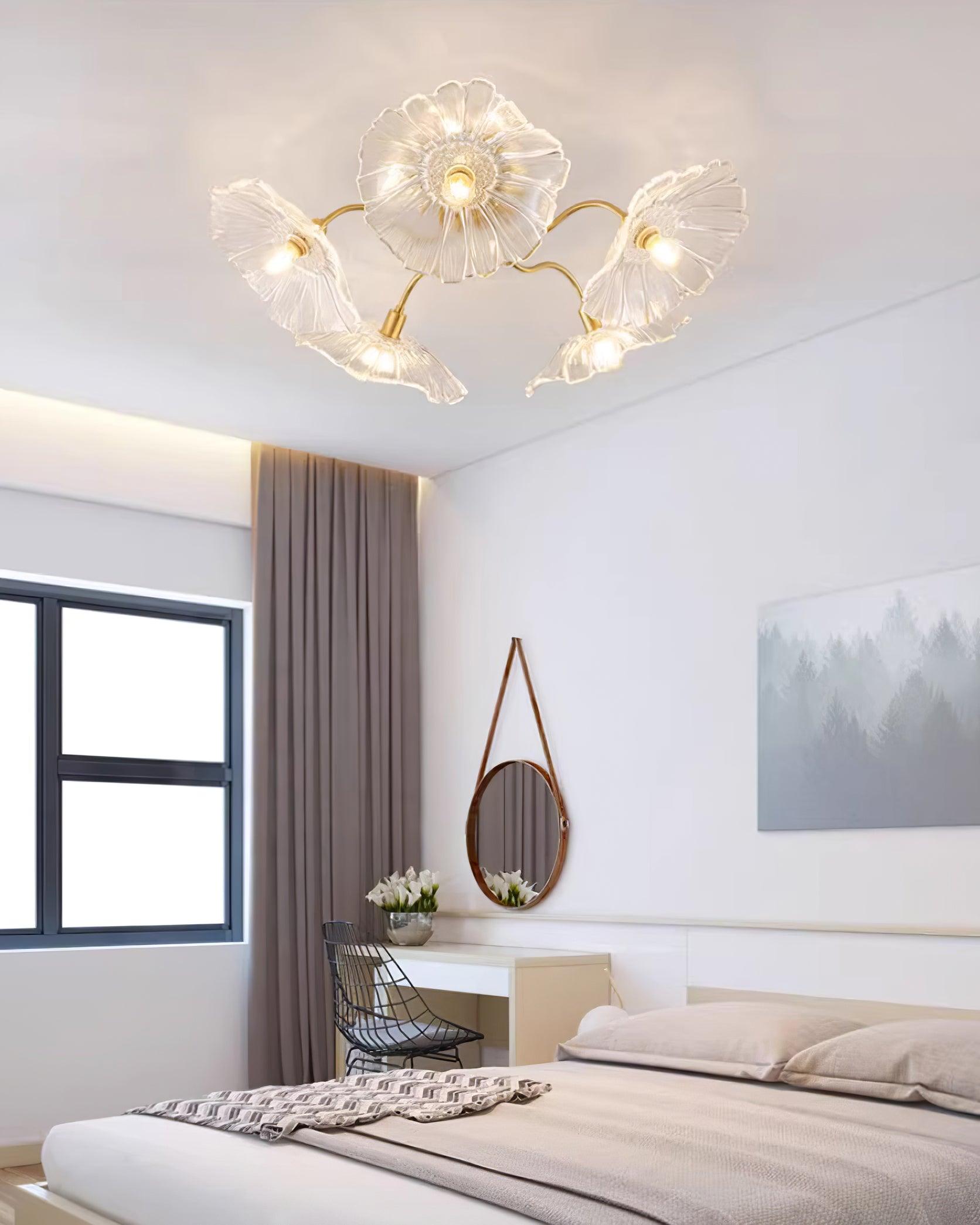 Murano Glass Flowers Ceiling Light