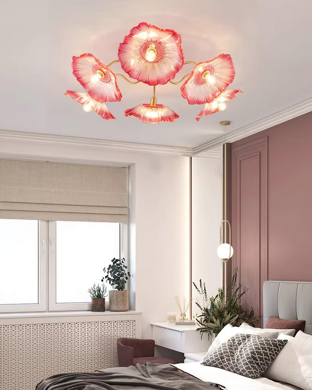 Murano Glass Flowers Ceiling Light