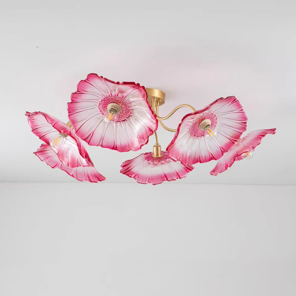 Murano Glass Flowers Ceiling Light