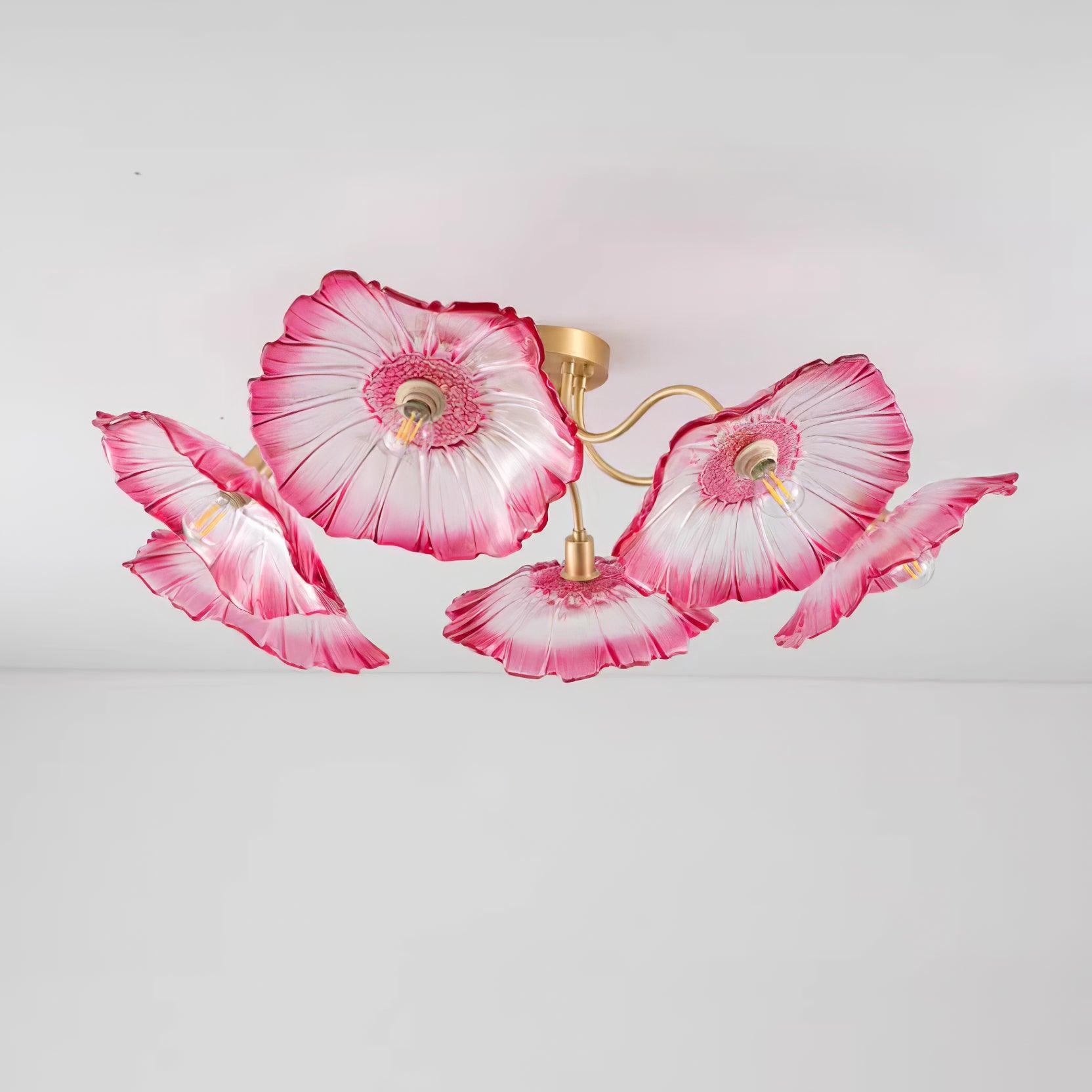Murano Glass Flowers Ceiling Light