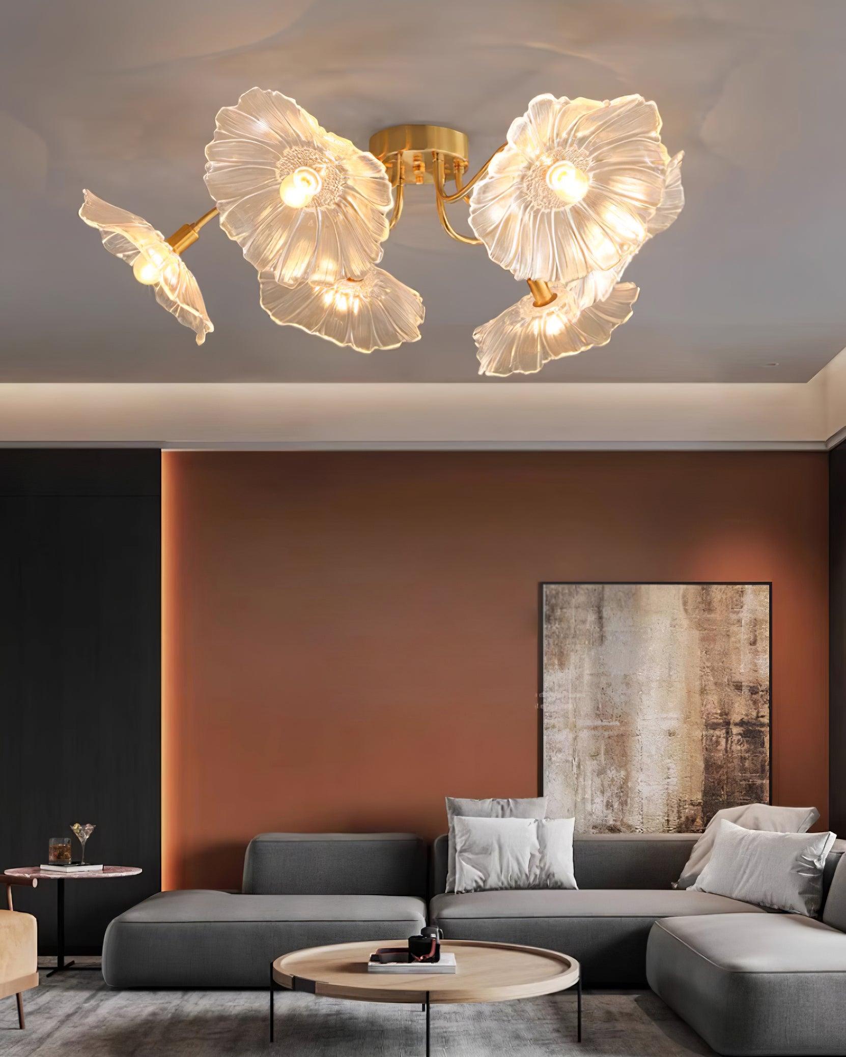 Murano Glass Flowers Ceiling Light