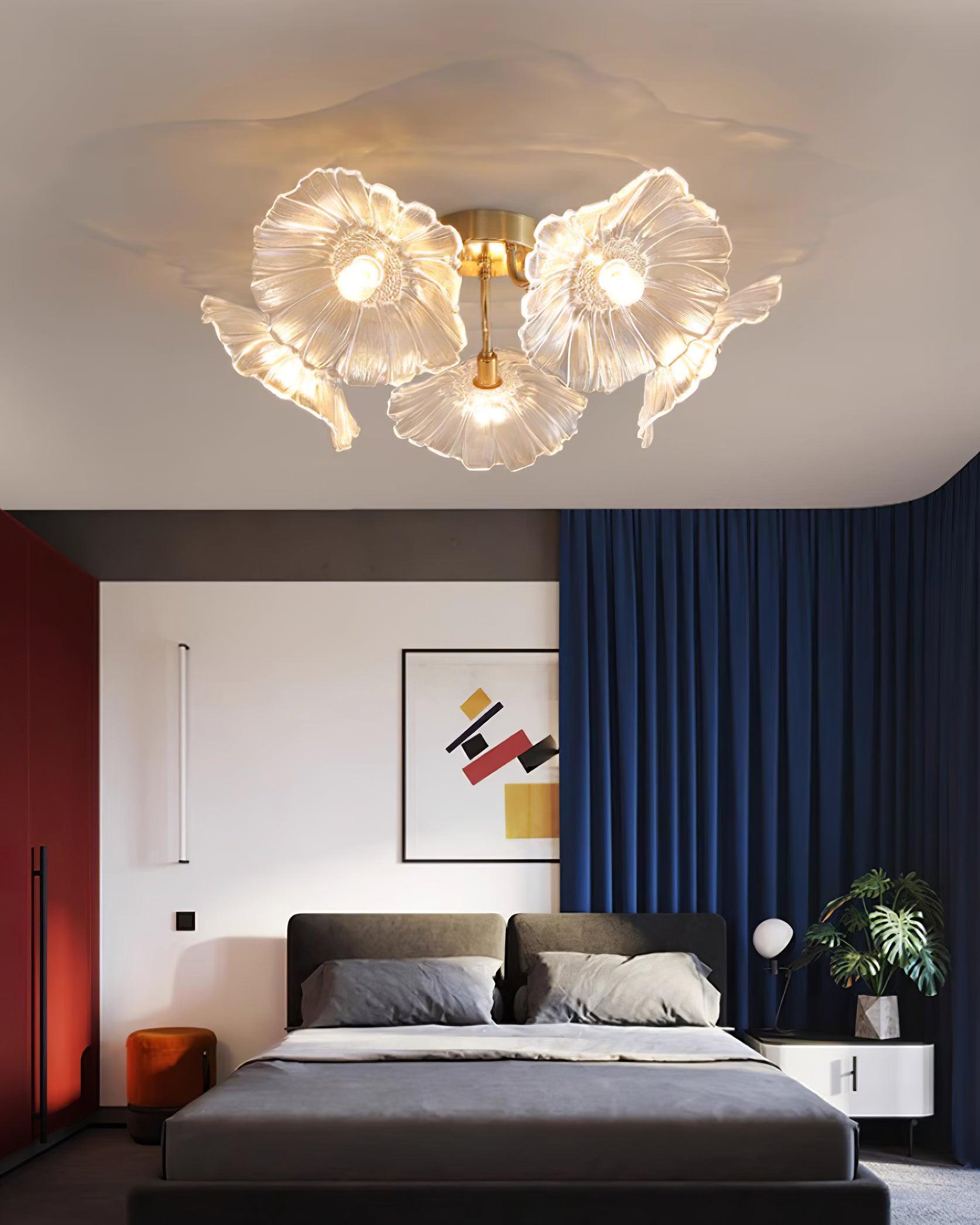 Murano Glass Flowers Ceiling Light