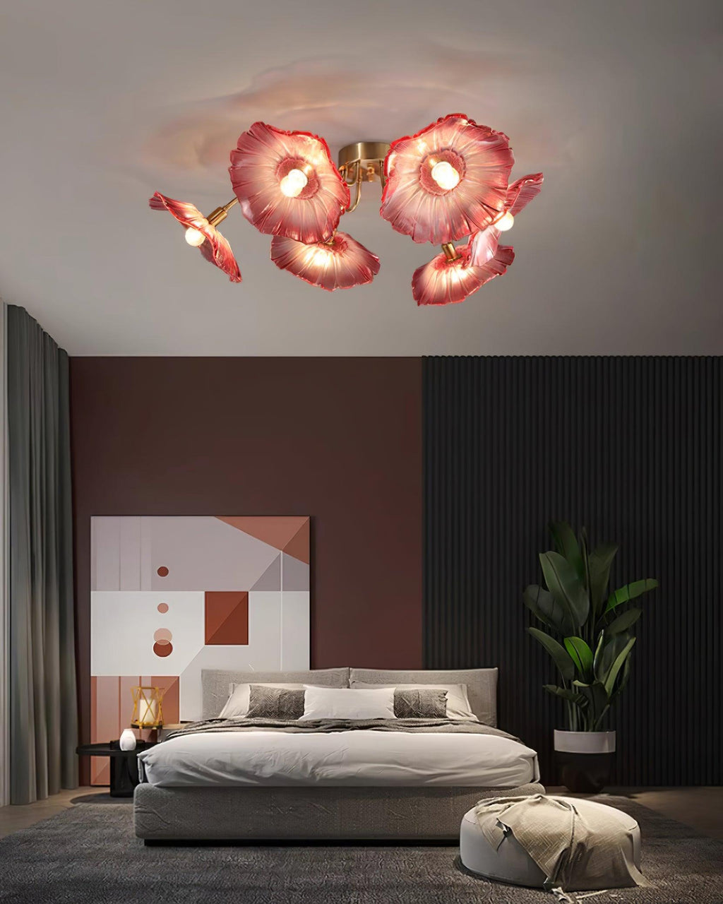 Murano Glass Flowers Ceiling Light