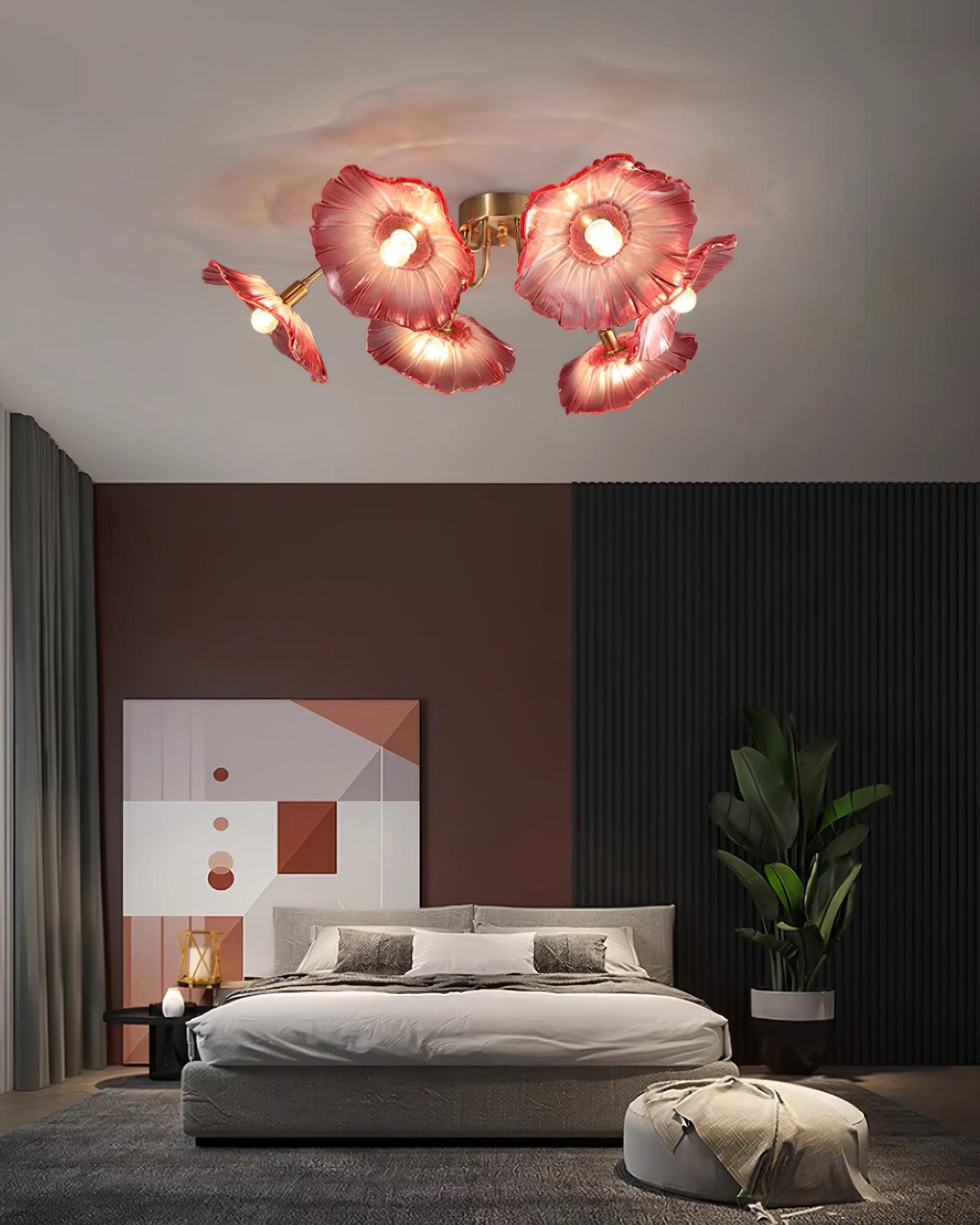 Murano Glass Flowers Ceiling Light