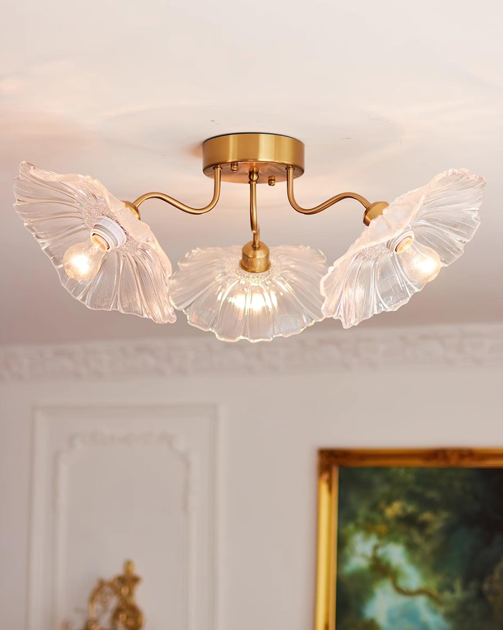 Murano Glass Flowers Ceiling Light