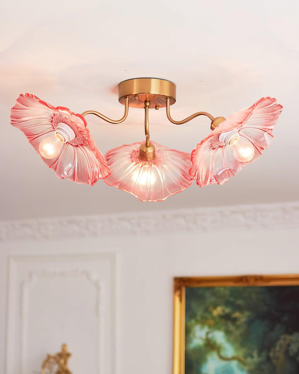 Murano Glass Flowers Ceiling Light