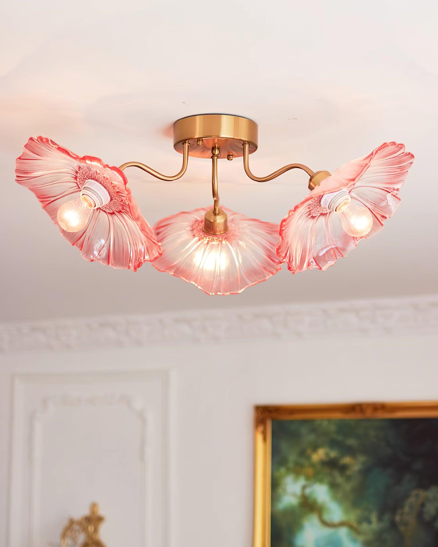 Murano Glass Flowers Ceiling Light