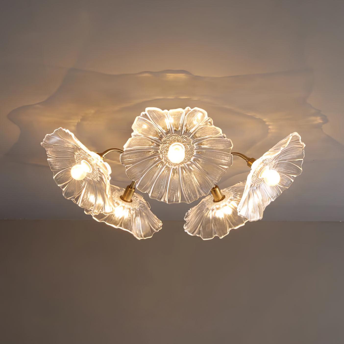 Murano Glass Flowers Ceiling Light