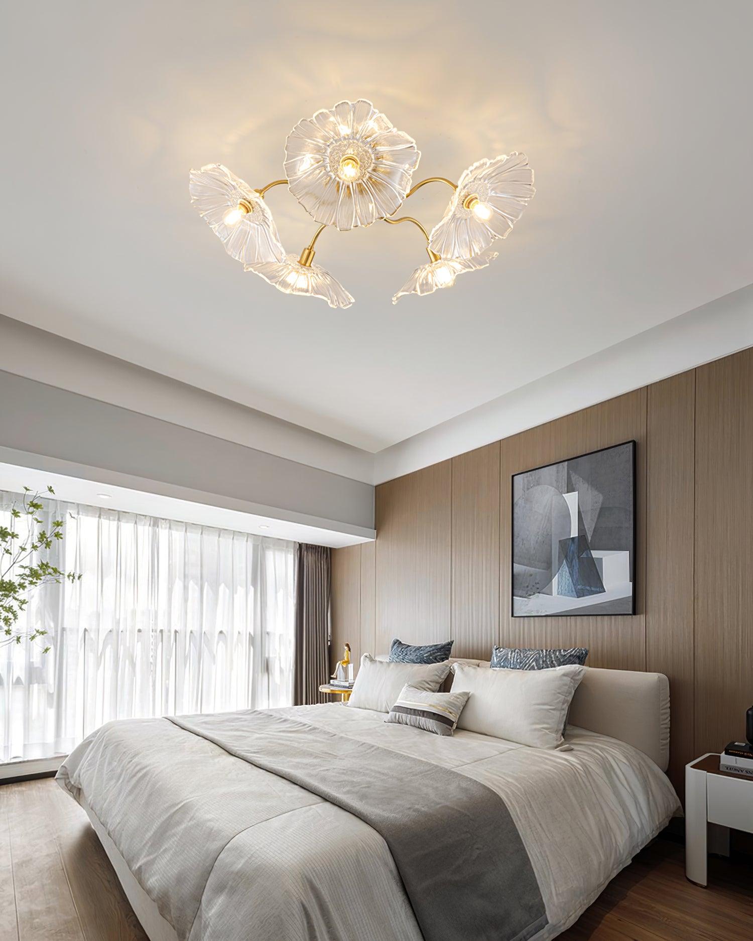 Murano Glass Flowers Ceiling Light