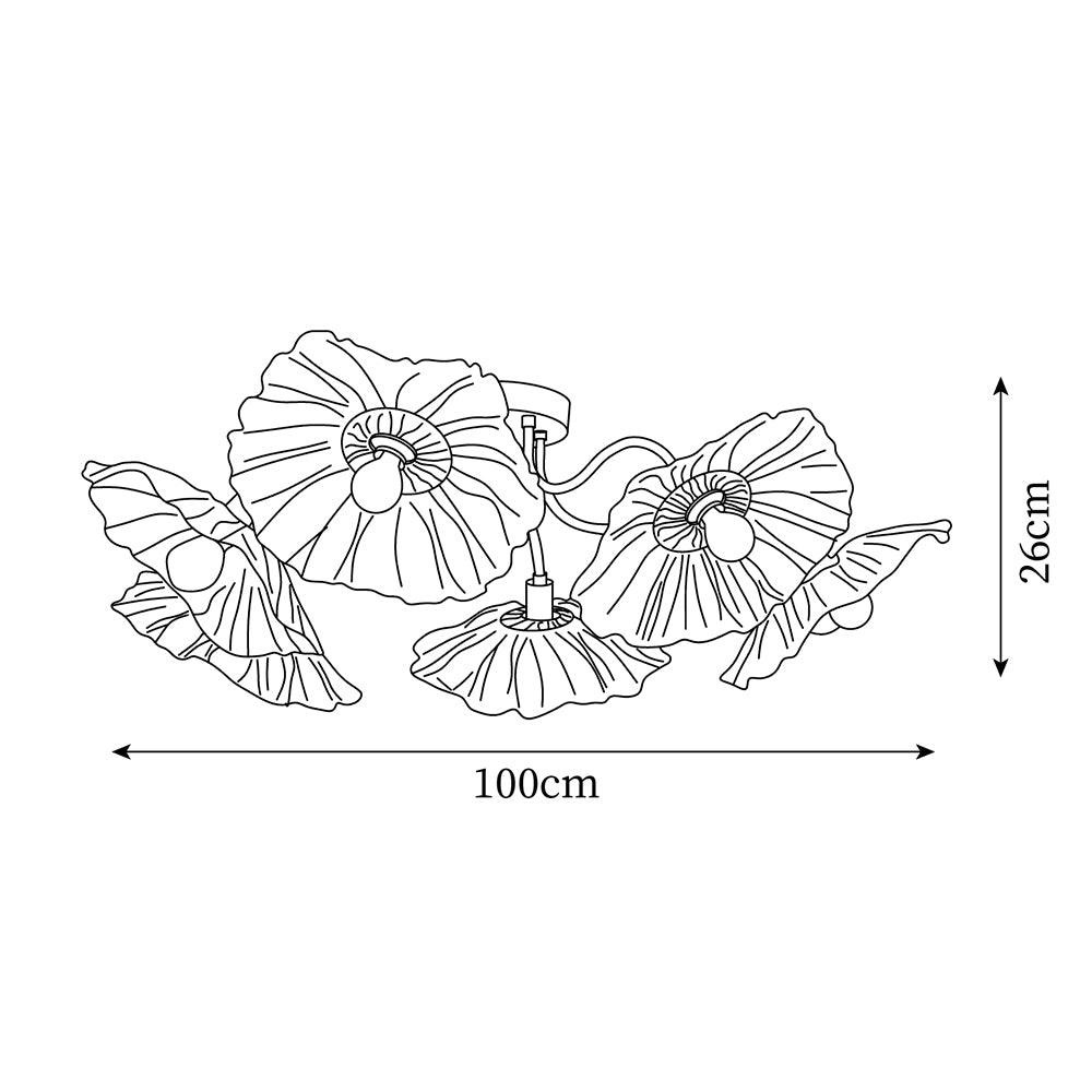 Murano Glass Flowers Ceiling Light