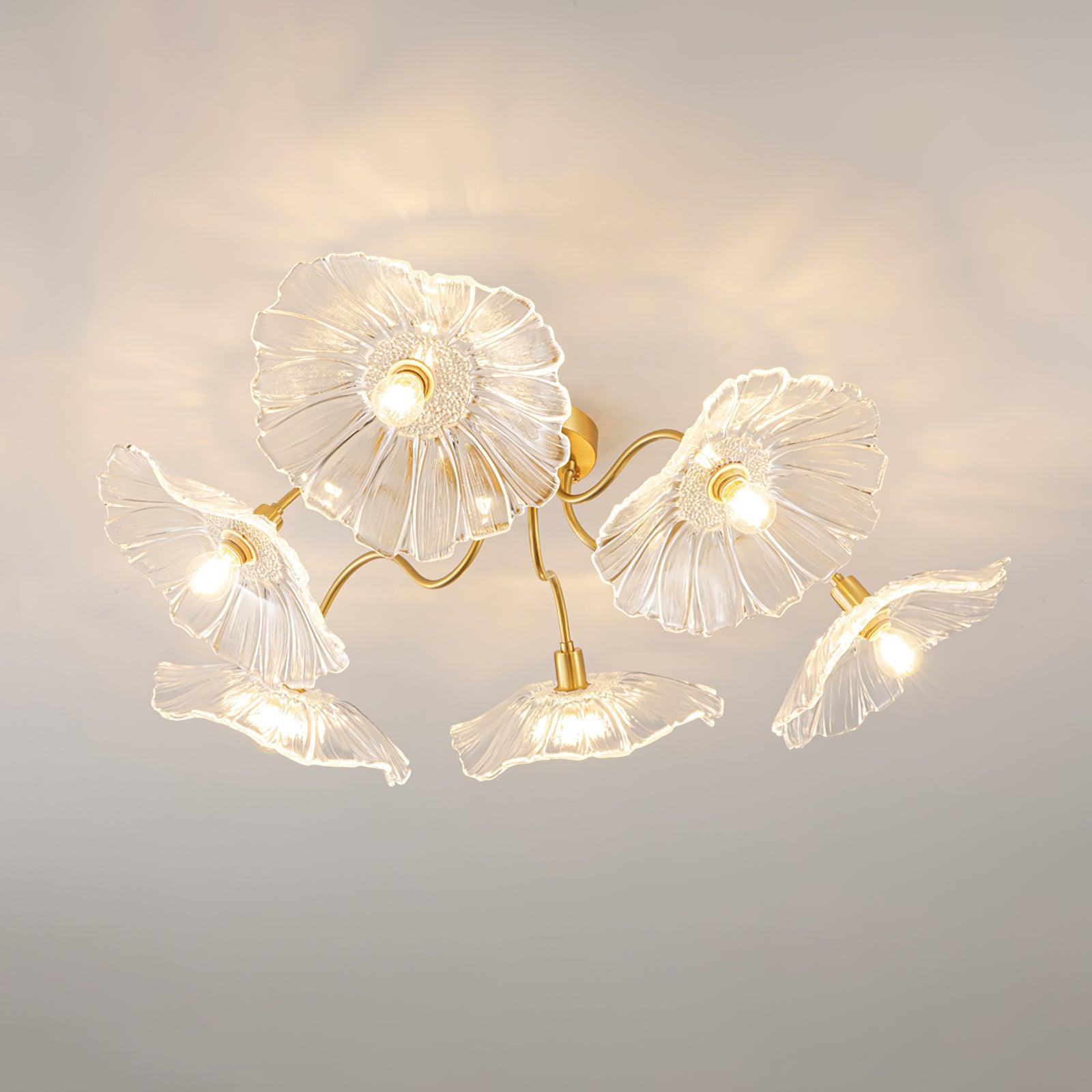 Murano Glass Flowers Ceiling Light