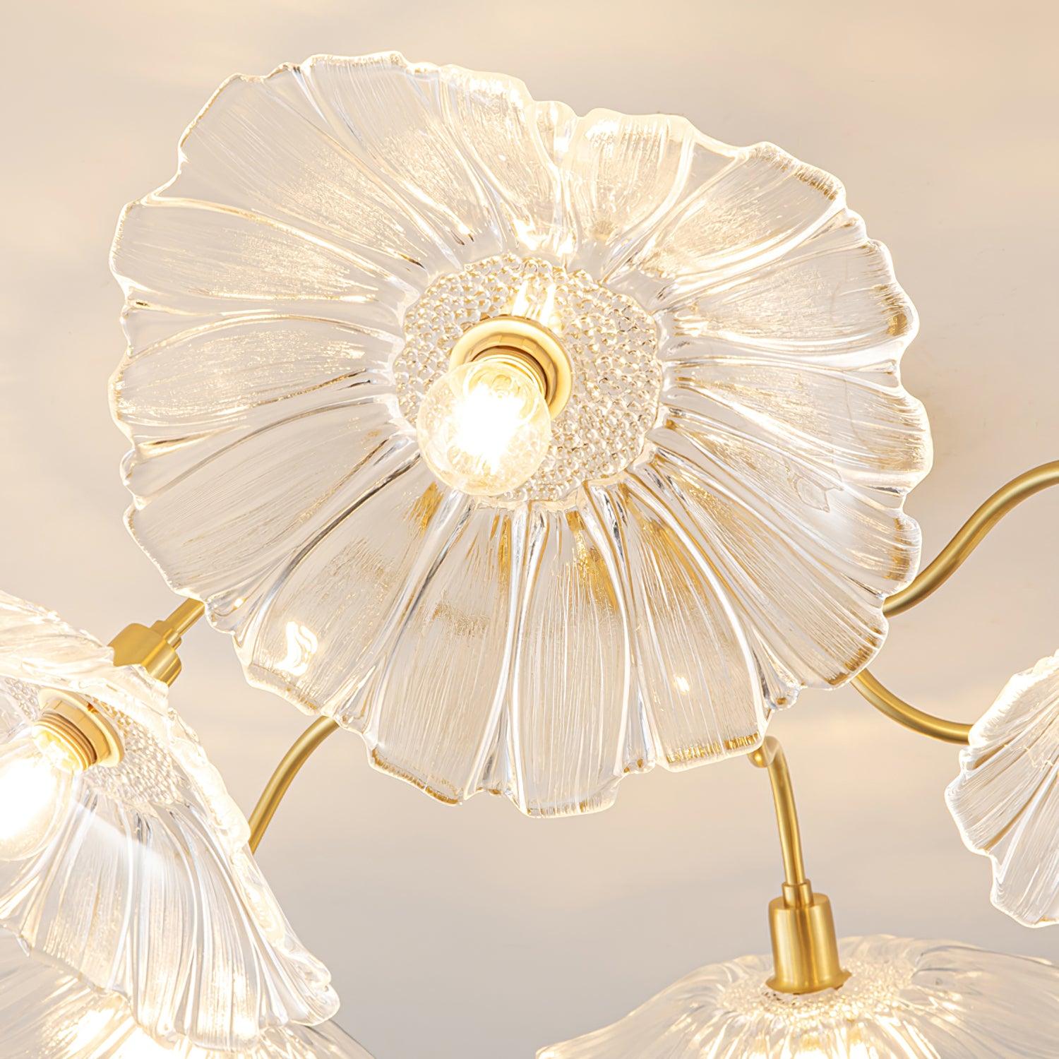 Murano Glass Flowers Ceiling Light