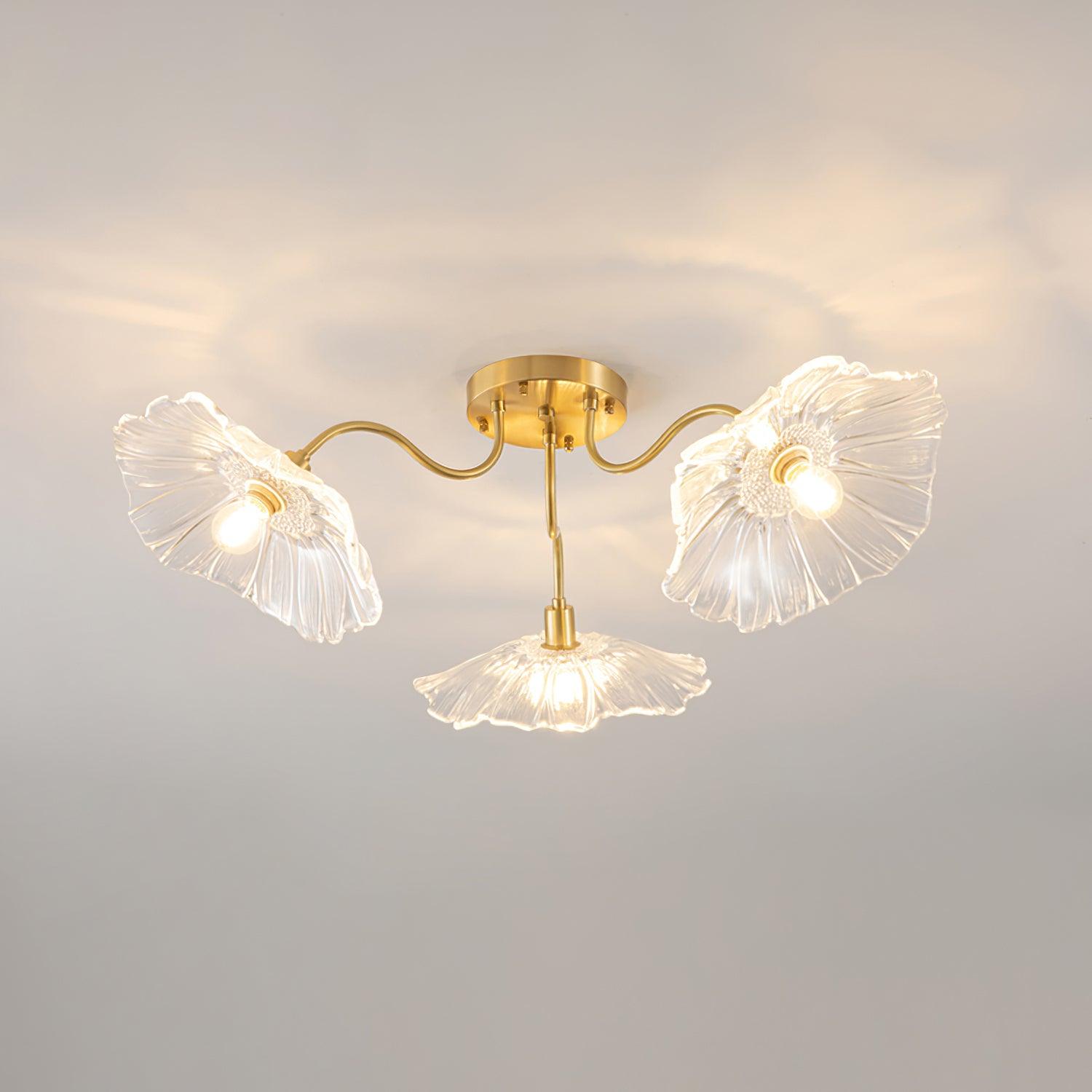 Murano Glass Flowers Ceiling Light