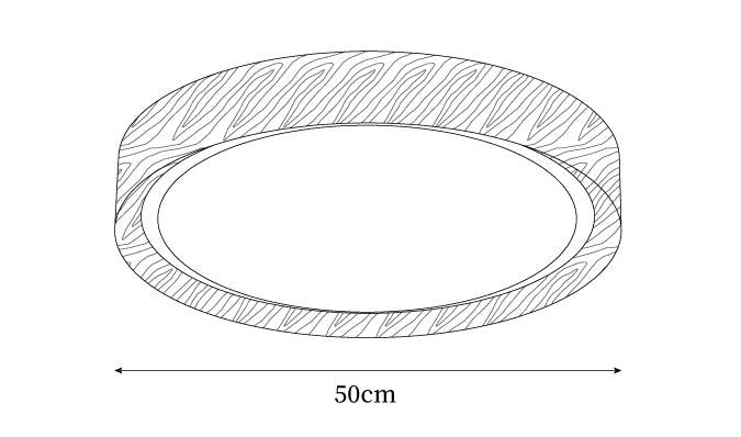 Wood Grain Round Ceiling Lamp